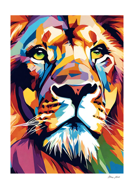 Lion Colorful Art