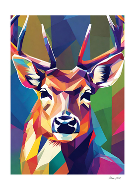 Deer Colorful Geometric