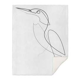 Kingfisher - one line bird