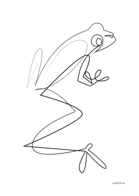 Arboreal - one line frog