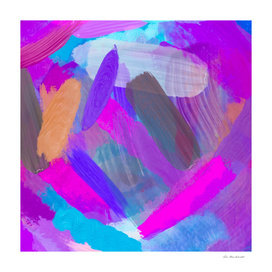 watercolor painting abstract in pink purple blue