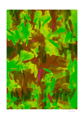watercolor camouflage painting abstract in green brown