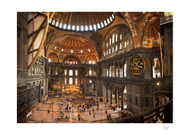 Inside the Hagia Sofia in Istanbul