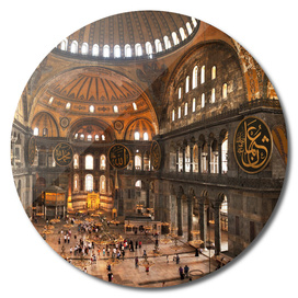 Inside the Hagia Sofia in Istanbul