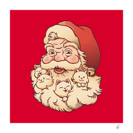 Santa Beard Full of Cats