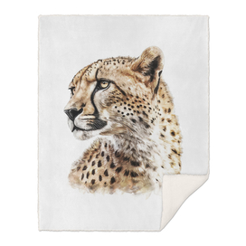 Cheetah Aesthetic Watercolor Painting Portrait