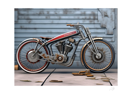 Rat rod styled vintage motocycle