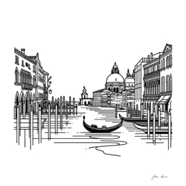 Venice line drawings