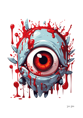 a bleeding mutant eye