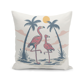 Flamingo in Summer Paradise