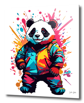a stylish panda