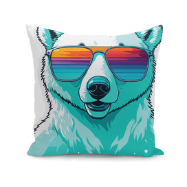 a cool bear with glasses