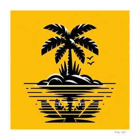 Island with a Palm Tree