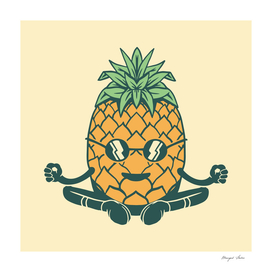Yoga Meditation Pineapple