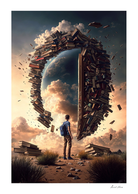 Boy and the Portal of Books