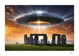 UFO over Stonehenge