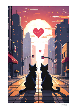 Pixel Art - City Cats