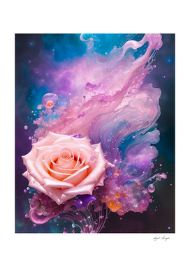 Rose Cosmic Palette - A Surreal Symphony of AI-Infused Hues