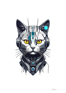 Abstract Cyber Cat