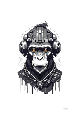 Abstract Cyber Monkey