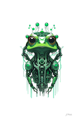 Abstract Cyber Frog