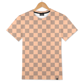 Peach color and tan checkered pattern