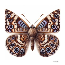A vintage butterfly drawing