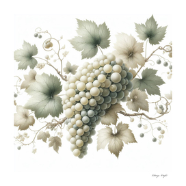 White grapes, vine