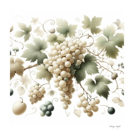 White grapes, vine