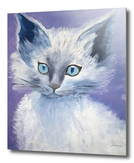 Cute kitten. Oil painting_out