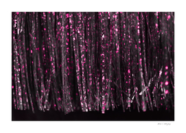 Holographic Pink Tinsel Glam #1 #wall #decor #art