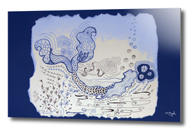Zentangle Mermaid Swimmer