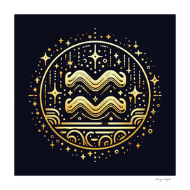 A Zodiac symbol, Aquarius