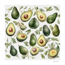 Pattern of Avocados
