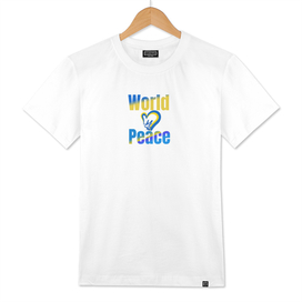 A symbol of peace. Peace to the world inscription