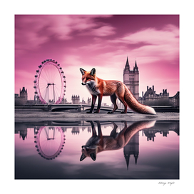 Fox silhouette and London