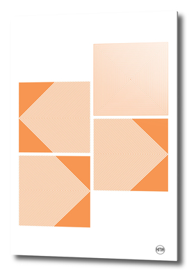 Bauhaus orange squares design