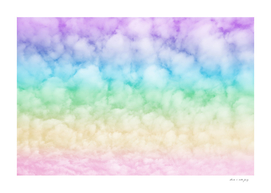 Unicorn Rainbow Clouds #2 #wall #art