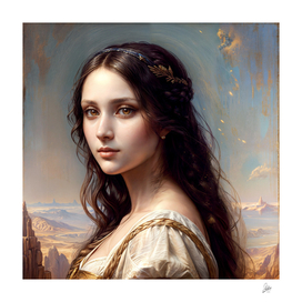 Girl Painting in Leonardo da Vinci style
