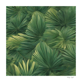 Palm leafs pattern