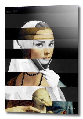 Leonardo's Lady with an Hermine & Audrey Hepburn