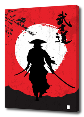 samurai japan in sihlouette