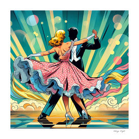 Waltz dance, pop art