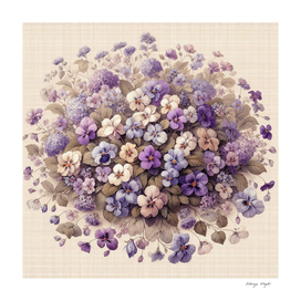 Pattern of violets