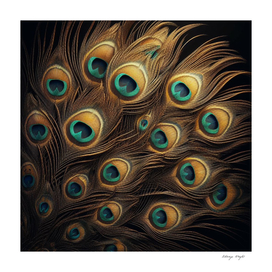 Peacock Feathers, Abstract