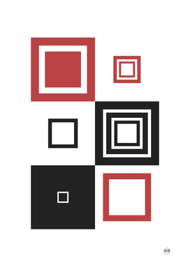 Bauhaus red and black squares