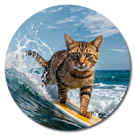 Cat surfing funny