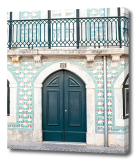 The green door nr 27, Lisbon, Portugal - travel photography