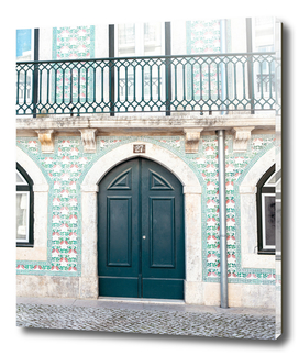 The green door nr 27, Lisbon, Portugal - travel photography