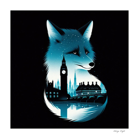 Fox silhouette and Big Ben